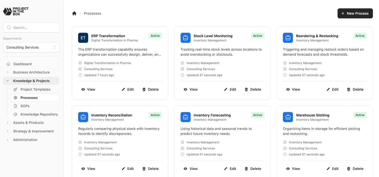 AI knowledge management platform interface